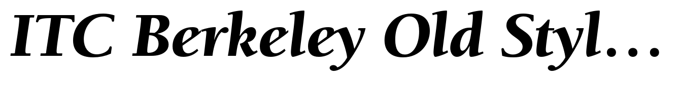 ITC Berkeley Old Style Pro Black Italic